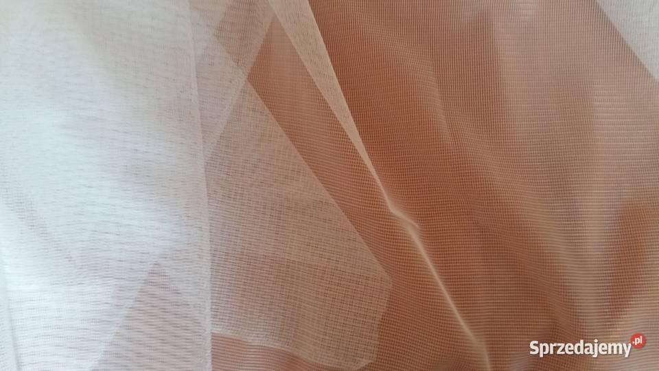Dwie firaneczki firanki gładkie siateczkowe Dom i Ogród Łódź