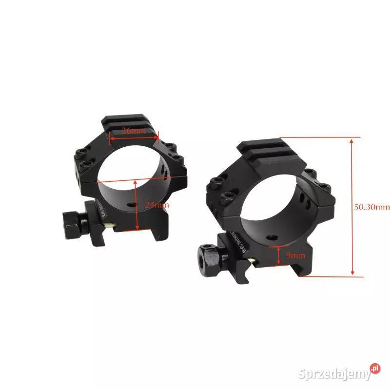 NISKO PROFILOWY UCHWYT DO LUNETY PICATINNY 20 MM