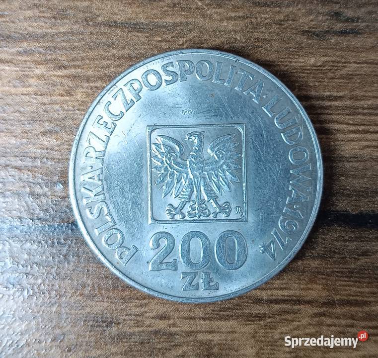 Moneta XXX lat PRL 200 moneta srebrna 1974