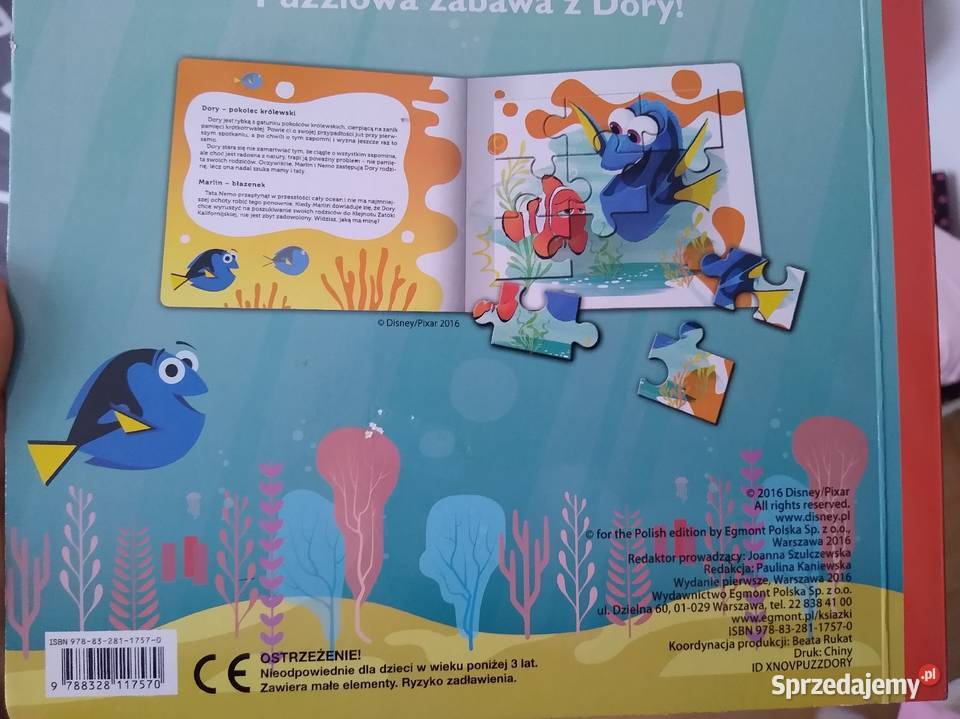 Książka książeczka z puzzlami Gdzie jest Dory zachodniopomorskie Szczecin