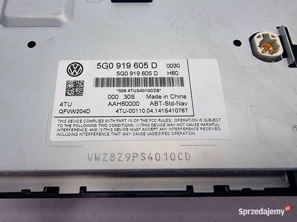 RADIO VOLKSWAGEN GOLF VII 5G0919605D kujawsko-pomorskie Lipno