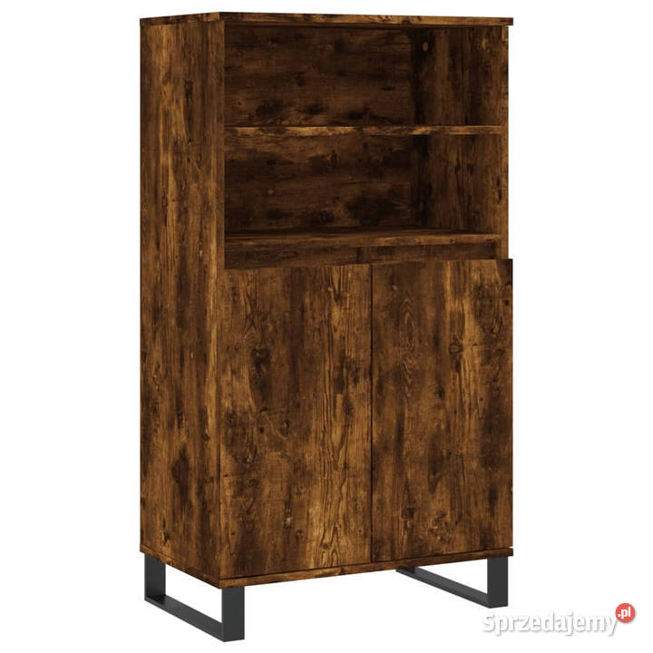 Wysoka szafka przydymiony dąb 60x36x110 WM831497