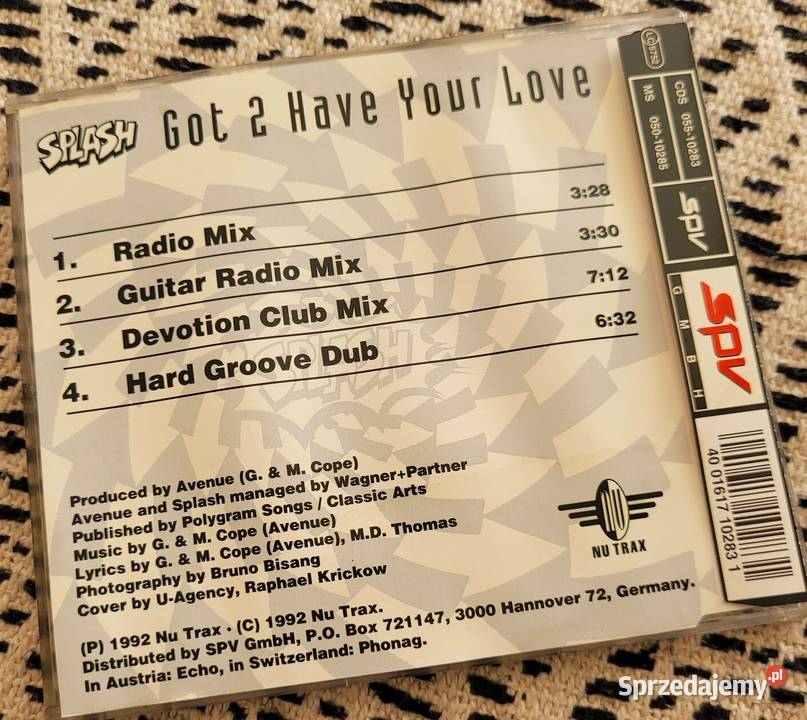 Eurodance Splash Got 2 Have Your Love płyta CD z Chełmno