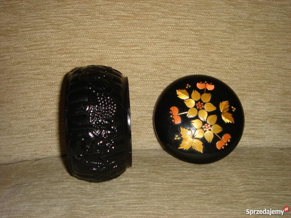 czarna zdobiona szkatułka na bizuterię drobiazgi Dekoracje i ozdoby Łódź