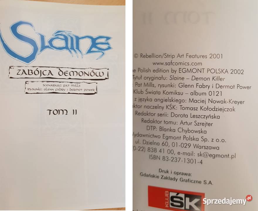 SLAINE Zabójca demonów MILLS FABRY Power