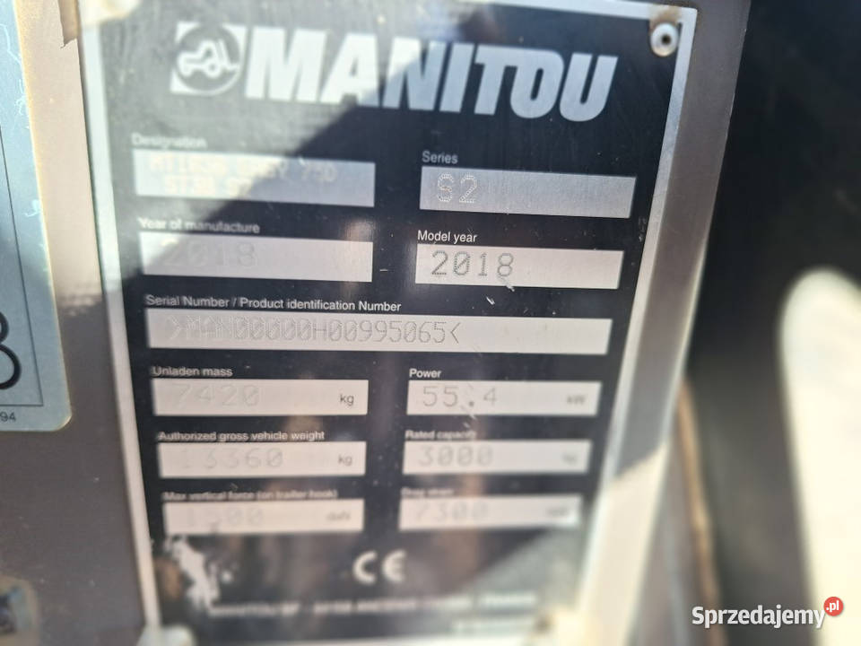Ladowarka teleskopowa Manitou MT 1030 mazowieckie Warszawa