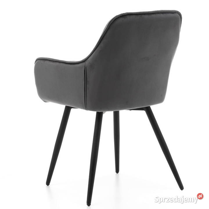 Szare Krzesło Tapicerowane Siena Wysyłka 24H 58cm