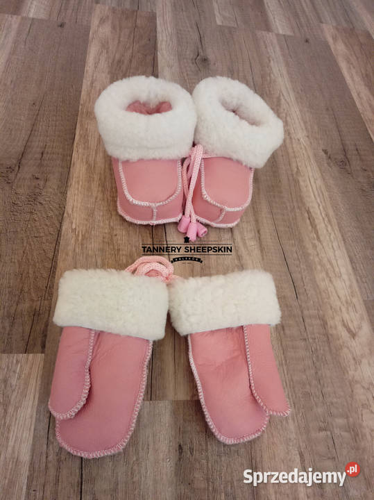 Buciki I Rękawiczki Komplet Skóra Owcza małopolskie Szaflary