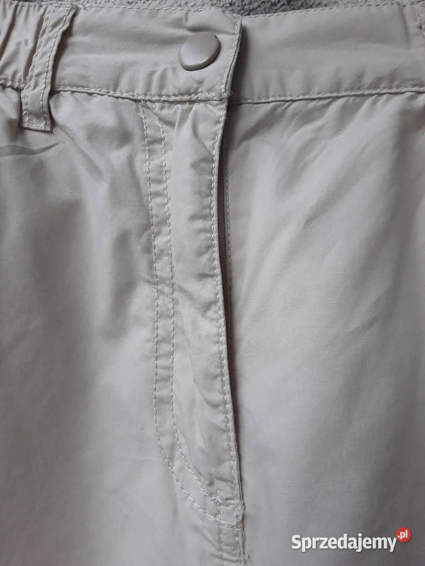 Kremowe spodnie parchute baggy Cropp r32 Warszawa