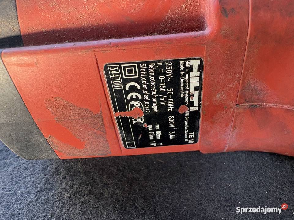 młotowiertarka hilti te16 te16 te 16 sds dolnośląskie Jelcz-Laskowice sprzedam