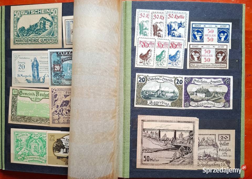 Stary Pieniądz Papierowy Zestaw Notgeldów 237 Gliwice