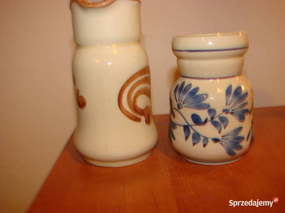 Bolesłąwiec fajansowy dzbanek wazonik Pruszcz Gdański