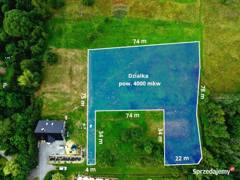 Duża Działka budowlana Jordanów