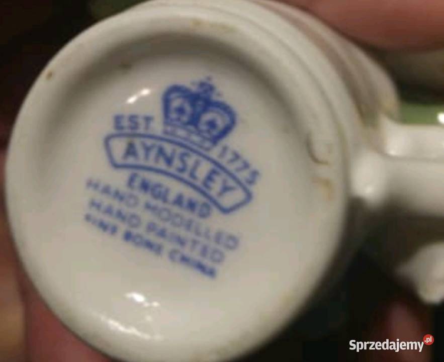Aynsley White Porcelain Flowers miniaturowe Porcelana i szkło Pabianice sprzedam