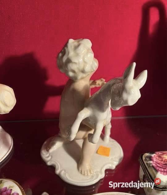 Figurka Putto z koziołkiem Heinz Schaubach 1940