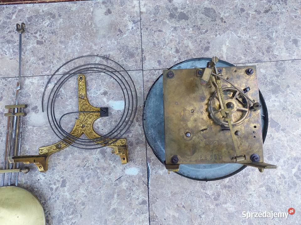 135 Zestaw mechanizm zegara Lucca pełna płyta pomorskie