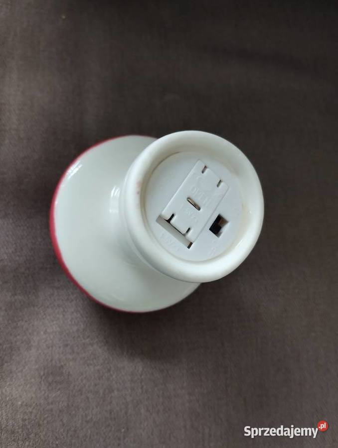 Grzybki drewniany i porcelanowy czerwony podlaskie Siemiatycze