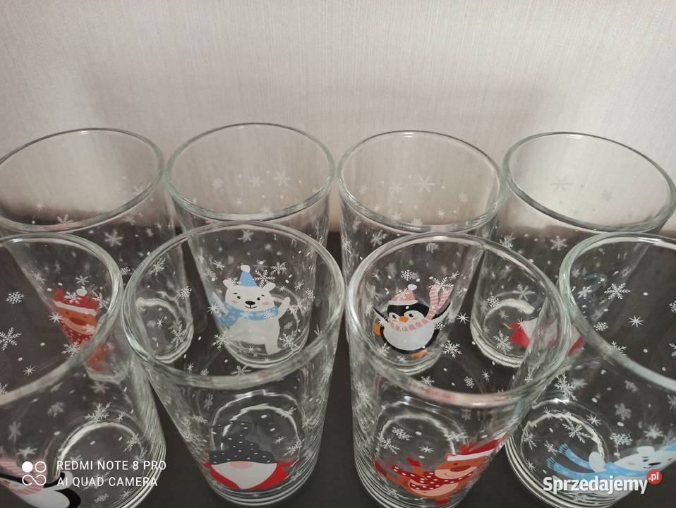 Szklanki PRL Warpechy Stare