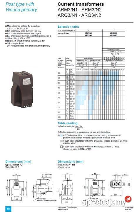 Przekładniki prądowe ARM3N1F 2001005 AA