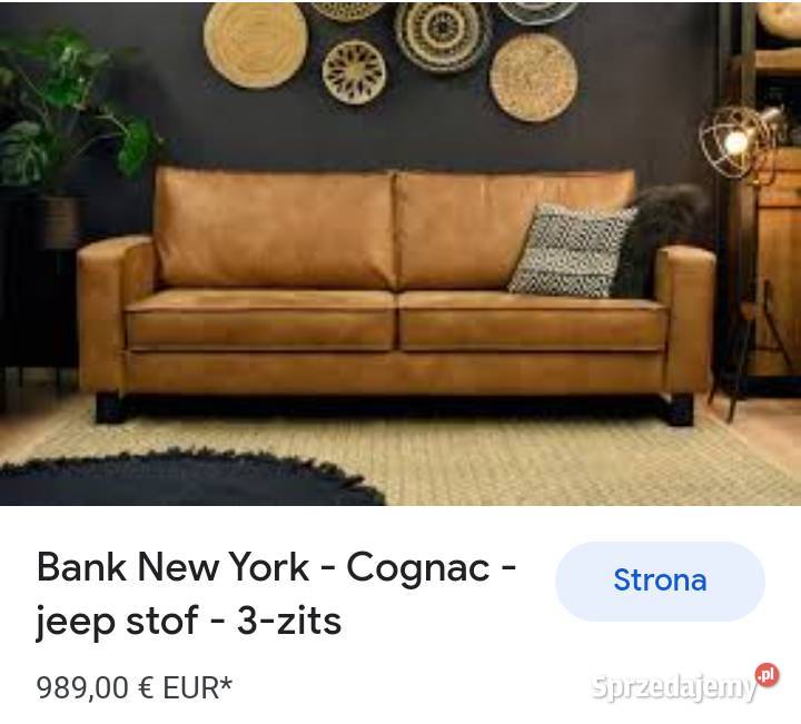Sofa York na metalowych nogach skóra ekologiczna kujawsko-pomorskie Stolno