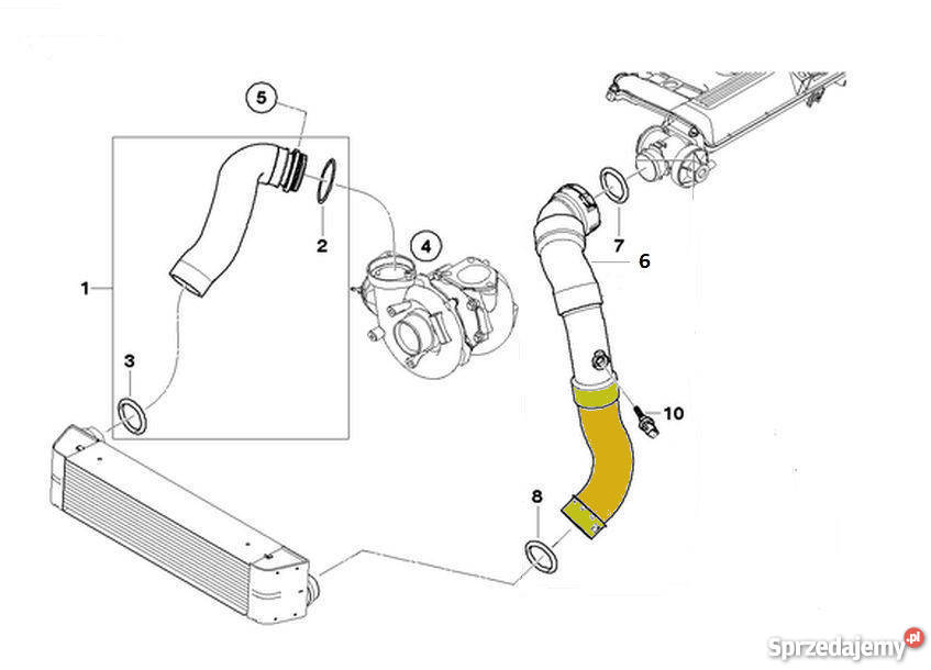 RURA INTERCOOLERA BMW E83 X3 20 D 11613450222 Bielsko-Biała