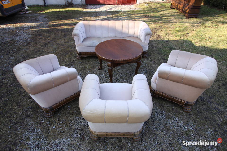 Antyczny komplet tapicerowany neorenesans sofa sprzedam