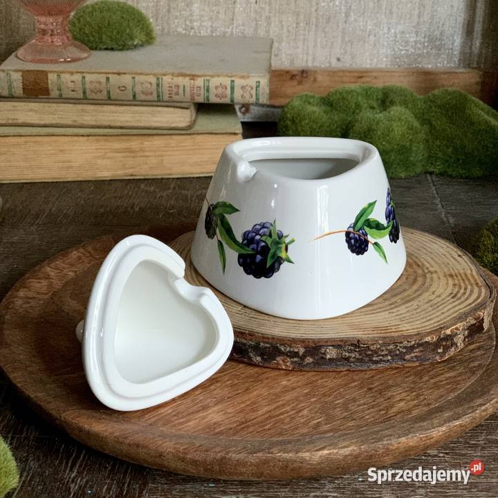 Cukiernica ceramiczna motyw botaniczny jeżyny Myszków