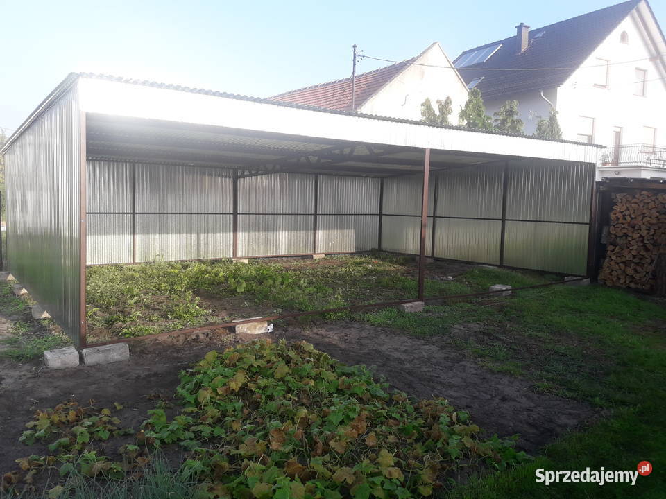 Garaż Blaszany OtwartaWiata wysoka 9x10 Garaże łódzkie Łęczyca sprzedam