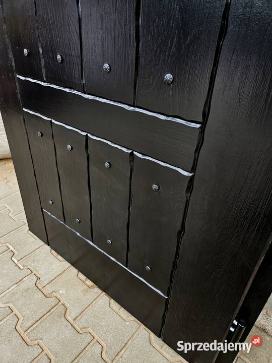 Drzwi DŁUGOSZ drewniane zewnętrzne wejściowe