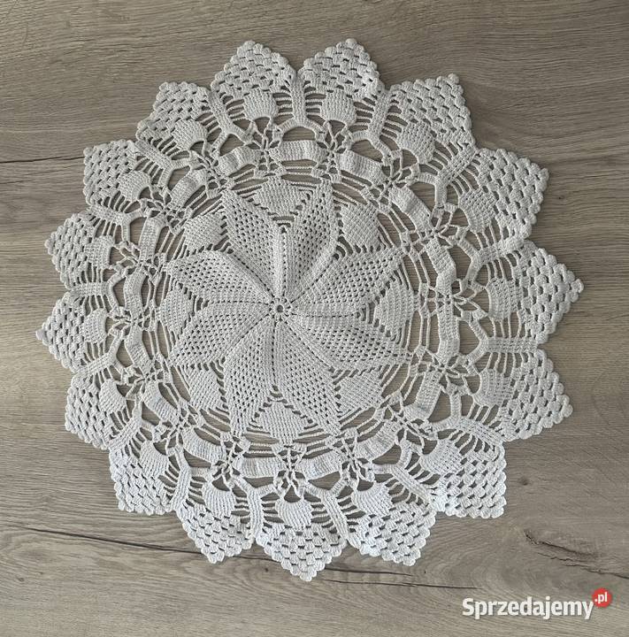 Serweta serwetka szydełko okrągłe cacko śr60 Dom i Ogród łódzkie Łódź sprzedam