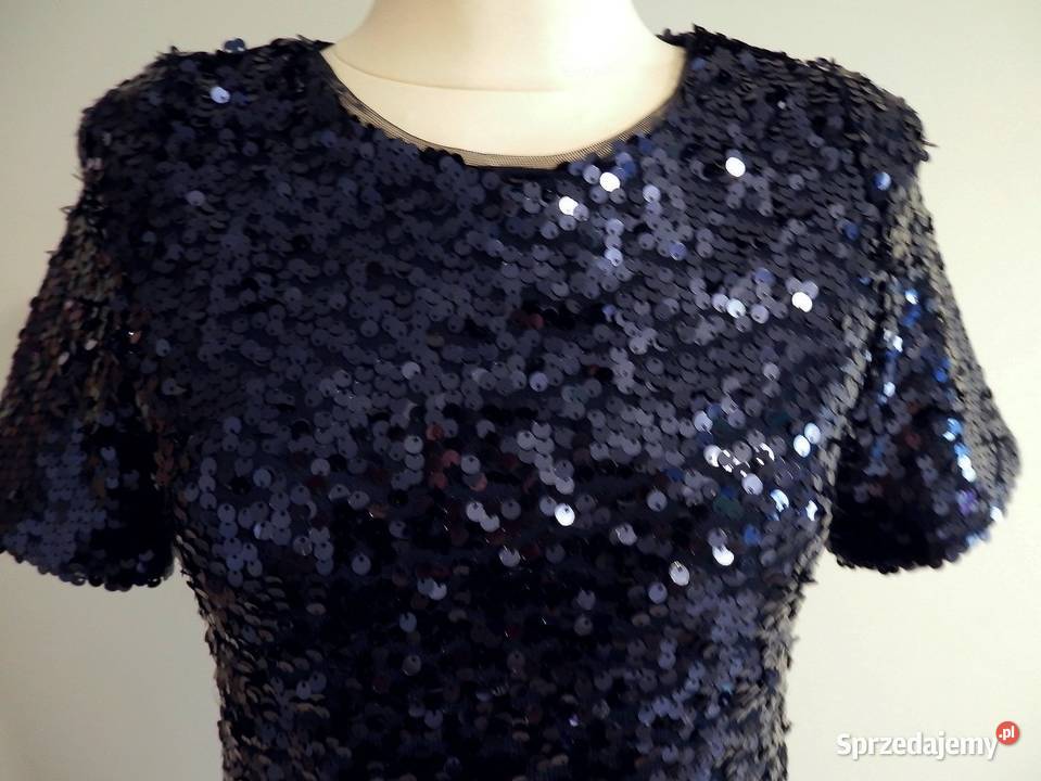 Sukienka Wieczorowa Imprezowa Klubowa Granatowa Łomża