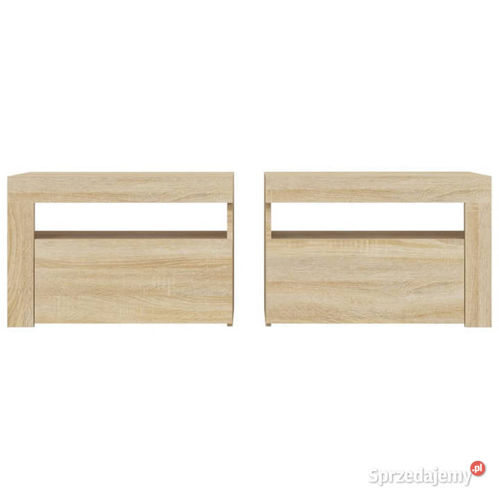 Szafki nocne z LED 2 dąb sonoma 60x35x40 Nocne mazowieckie Warszawa sprzedam