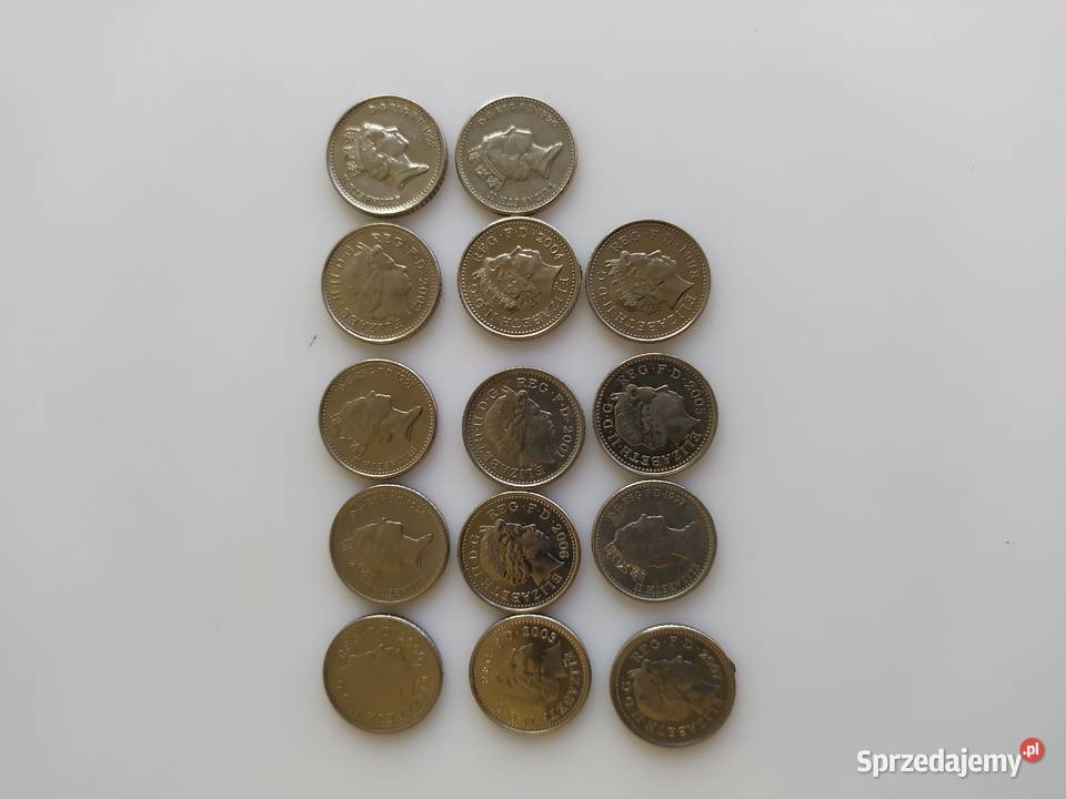 Moneta 5 FIVE PENCE UK warmińsko-mazurskie Olecko