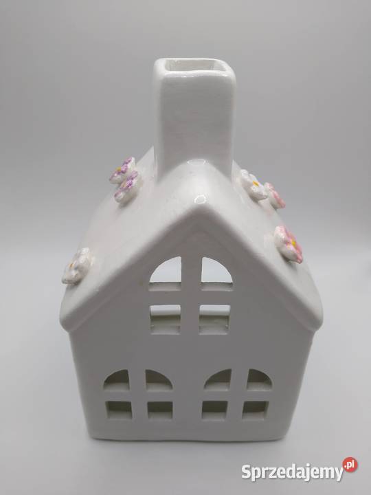 Domek Świecznik na tealight Ceramika Wiosna pomorskie Gdańsk