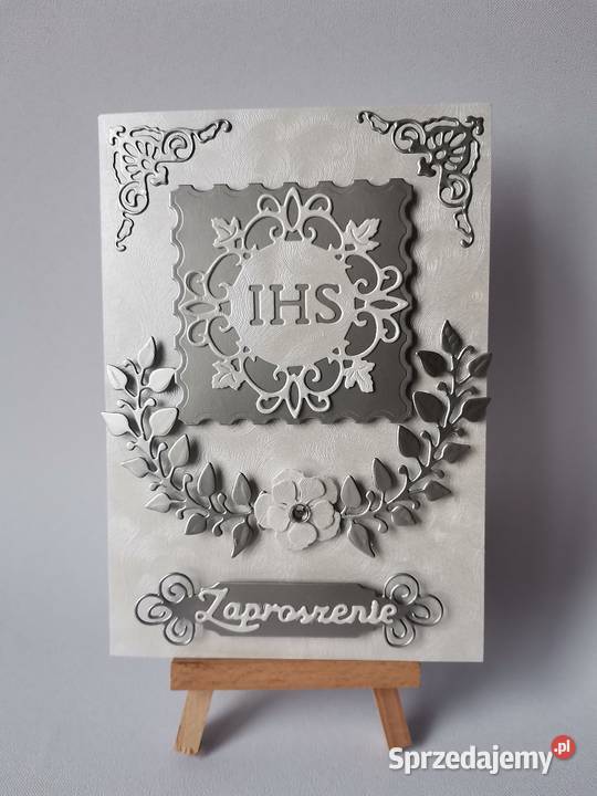 ZAPROSZENIA KOMUNIA UNIWERSALNE IHS Z KORONĄ W Poznań