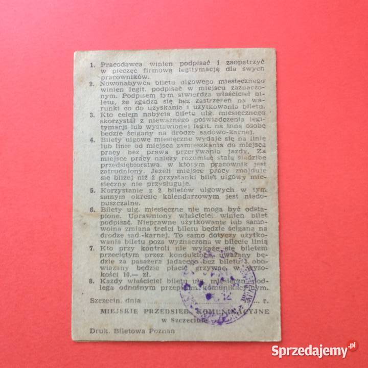 2038 Legitym Miejskiego PrzedsiębKomunikacji Szczecin