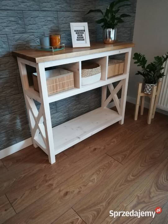 Konsola drewniana styl prowansalski Szadek