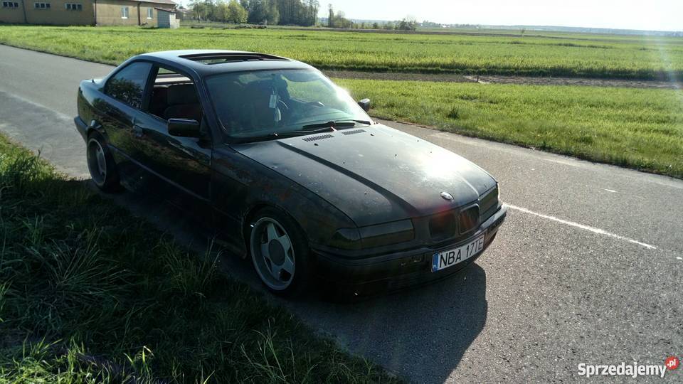 Bmw e36 coupe czarna gleba borbet xenon 286580km Siedlce