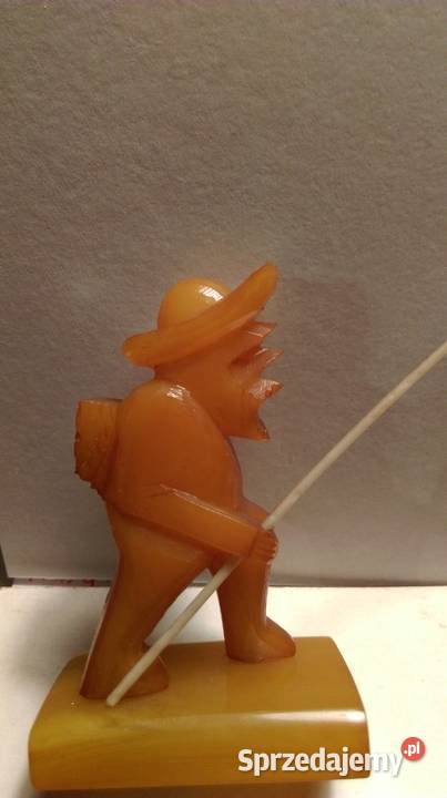 SprzedamRzeźba Rybak z wędkąBursztynbakelit kujawsko-pomorskie Nakło nad Notecią