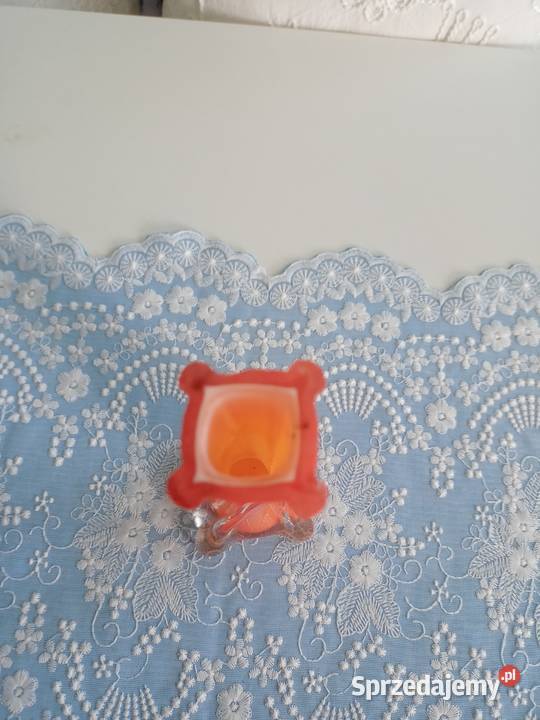 Wazonik szklany PRL Porcelana i szkło Poznań