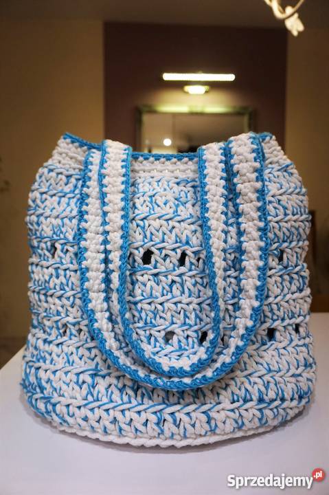 Duża torba torebka handmade ręki