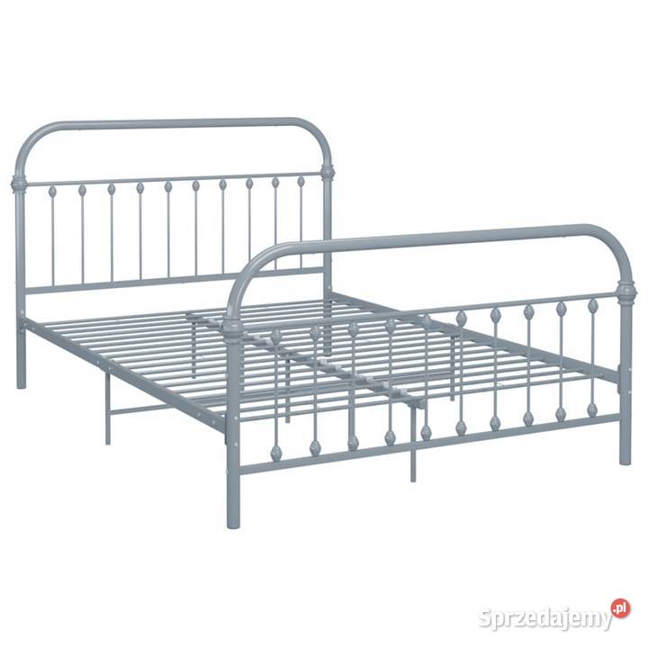 vidaXL Rama łóżka szara metalowa 140 x 200 Warszawa sprzedam