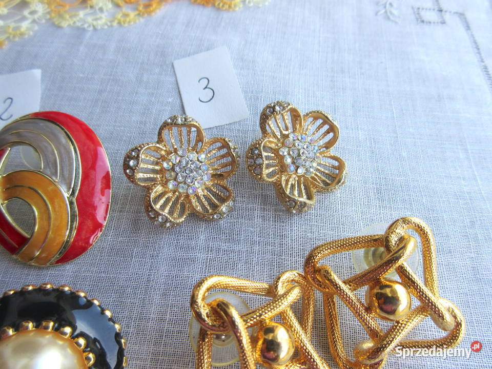 stara biżuteria klipsy lata 80 Straszydle