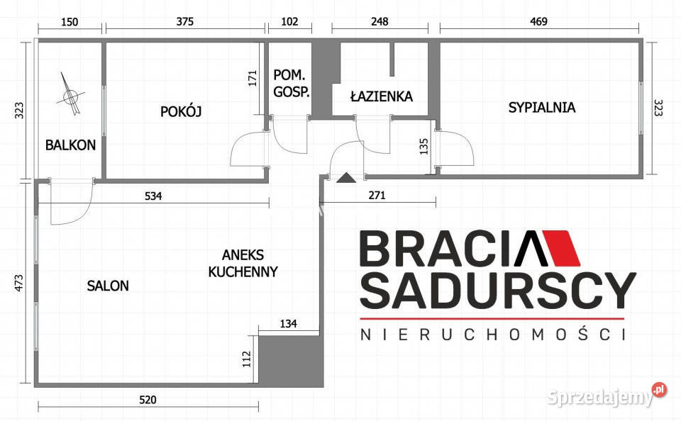 Mieszkanie 68m2 3 pokoje Kraków
