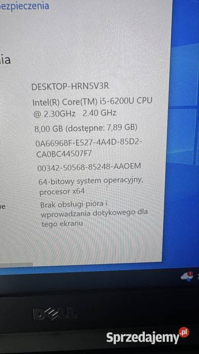 Dell 5470 i5 8gb ddr4 256512 nvme 14fh mat wifi 1920 x 1080 Rybnik