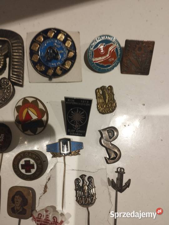 Zestaw orzeł PRL odznaczenia Gdańsk