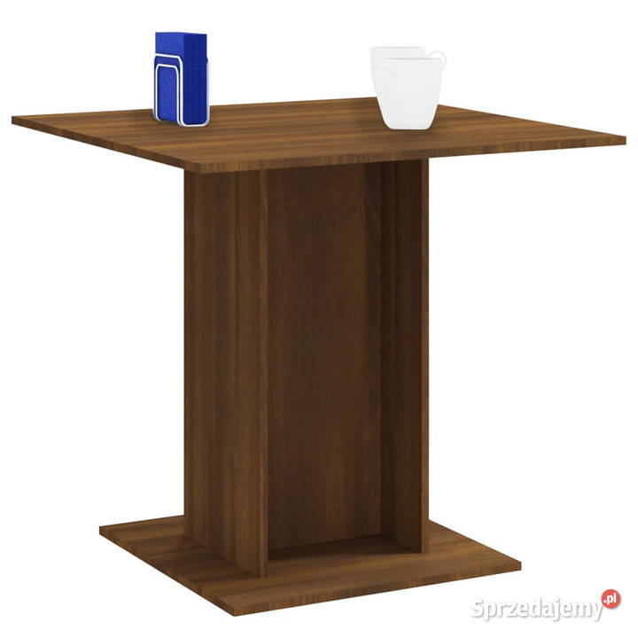 Stół jadalniany brązowy dąb 80x80x75 WM825824 sprzedam