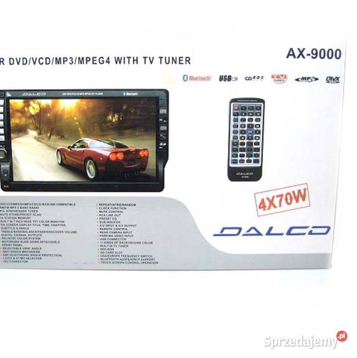 Radio samochodowe DALCO DVD 470W AUX BLUETOOTH Kruszwica