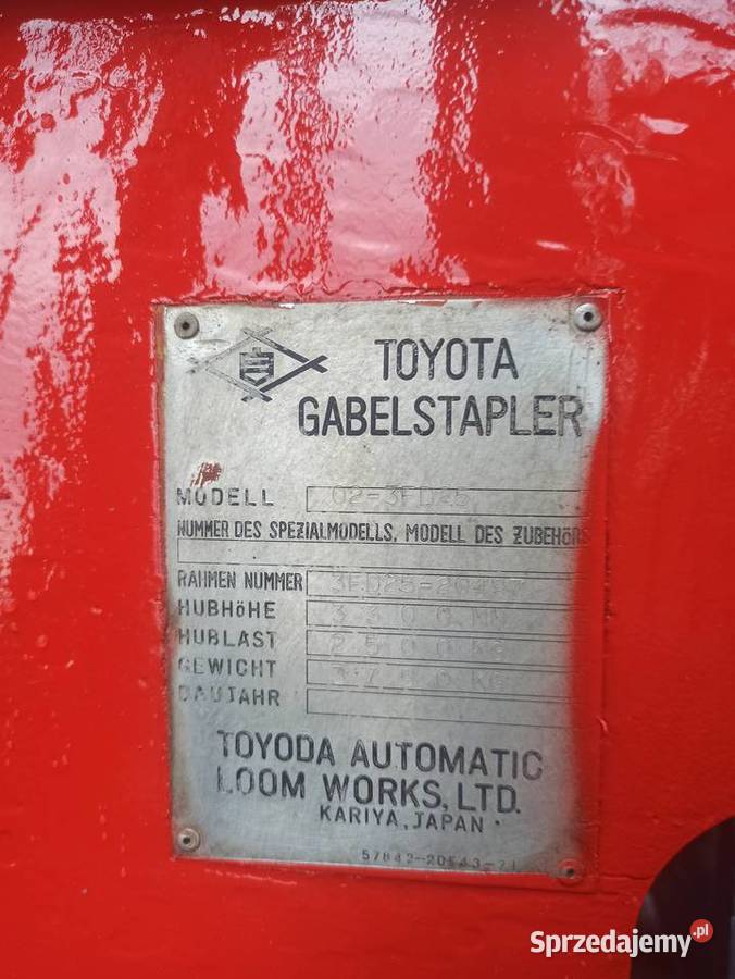 Wózek widłowy Toyota 023FD25 Chełm