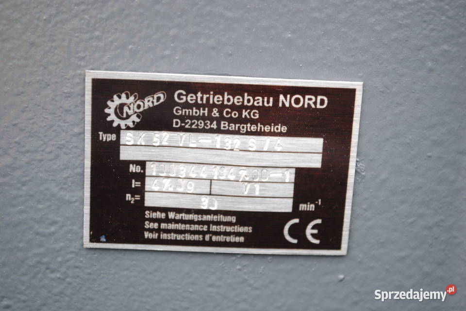 Motoreduktor kołnierzowy 55kw 30obrmin NORD Kargowa sprzedam